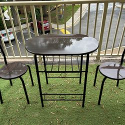 3 Piece Round Table and Chair Set 