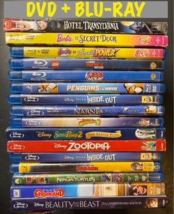 Disney kids DVD +BLU-RAY bundle