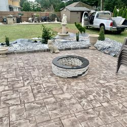 Stamped Concrete, Fire Pit 
