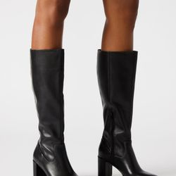 Steve madden Black Leather Boots 
