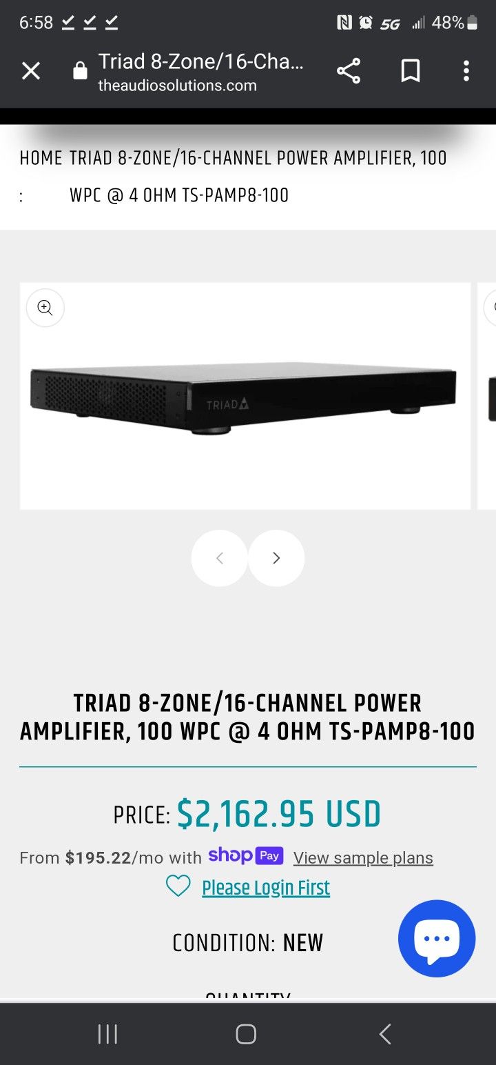 TRIAD 8-ZONE/16-CHANNEL POWER AMPLIFIER