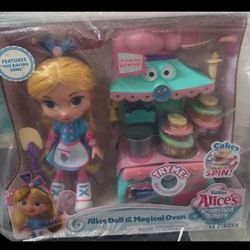 New Disney Jr Alice and Magic oven Doll Play Set