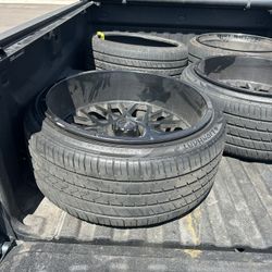 24” Vision Black Rims/ Brand New Tires