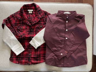 2 Long Sleeve Button Down Shirts Size 5