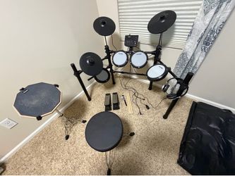 AODSK Electronic Drum Set with Stool, Headphones & Practice Pad