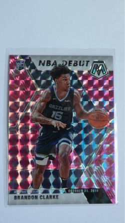 2019-20 Mosaic Basketball Brandon Clarke Rookie Pink Prizm Memphis Grizzlies