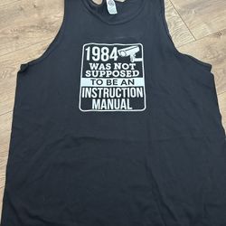 1984 Was Not Supposed To Be An Instruction Manual Muscle Shirts For Men XL 