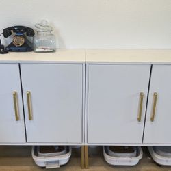 White and Gold Cabinet/Pantry | $180 OBO