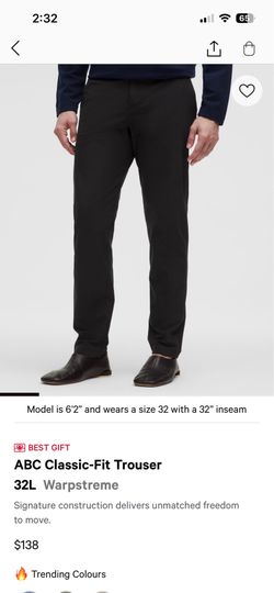Lululemon commissioner trousers men