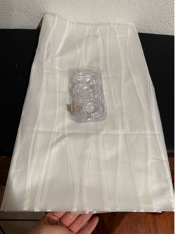 White waterproof shower curtain