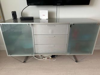 Modern Sideboard with Frosted Glass Doors