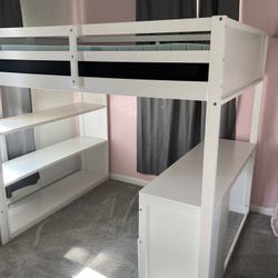 Full Size Bunk Bed/ Desk