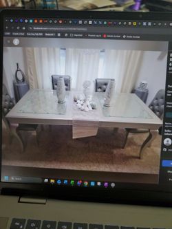 ✨ Beautiful Modern Glam Dining Table Set with 6 Chairs ✨