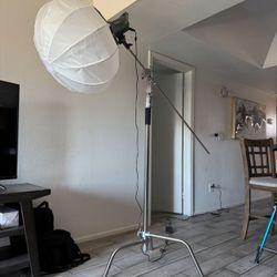 Smart Rig Photography Light With C-Stand And Soft Box Diffuser 