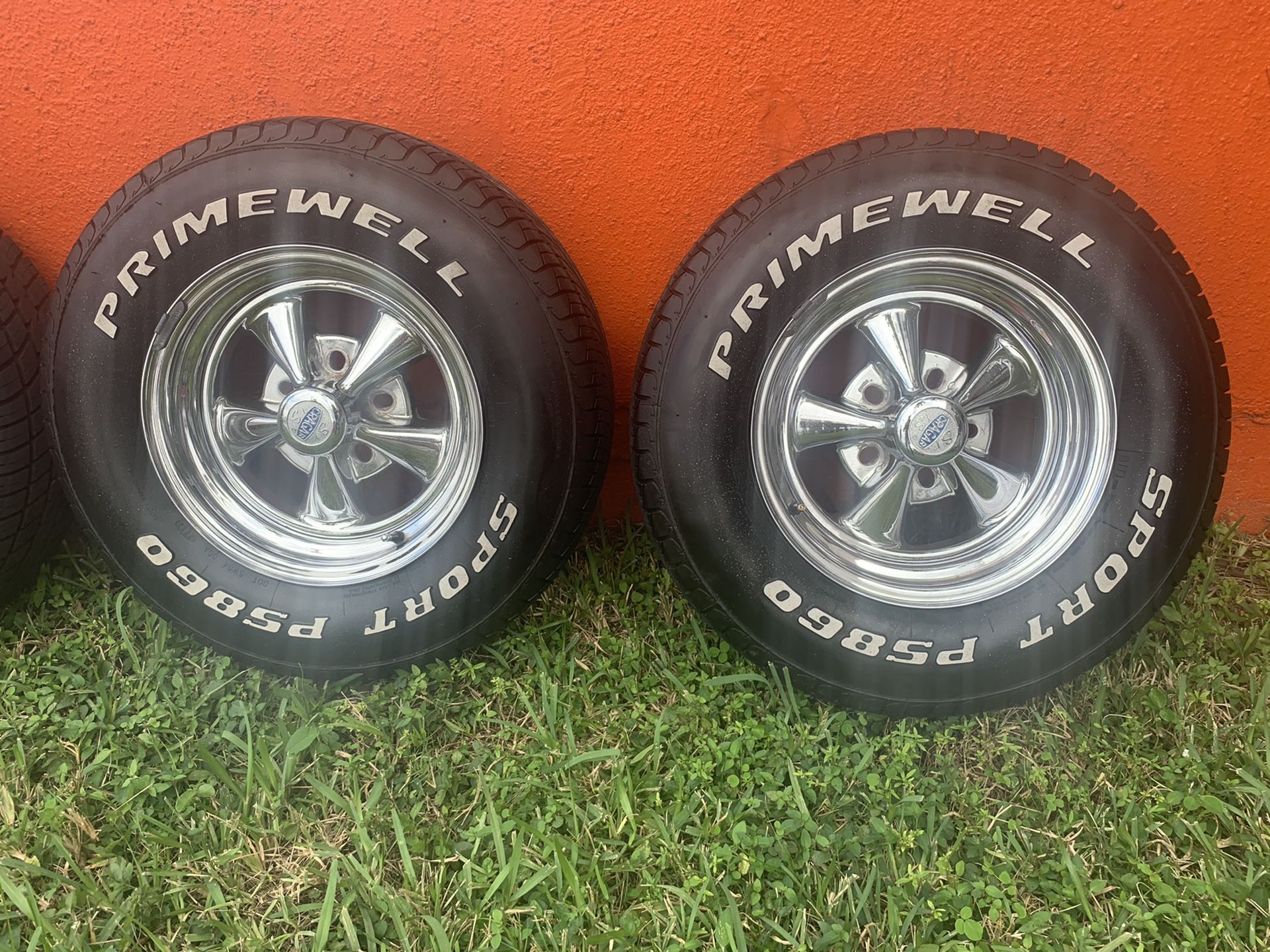 Cragar SS wheels and white letter tires Ford Mustang Chevy Gm for Sale