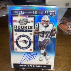 Damien Harris Optic Rookie Auto 10/149
