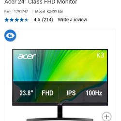 Never Used 24inch Computer Monitor 