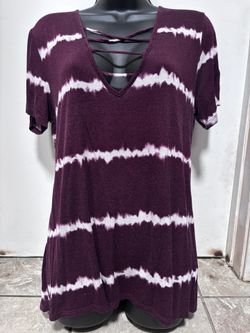 Burgundy Tie Dye Top