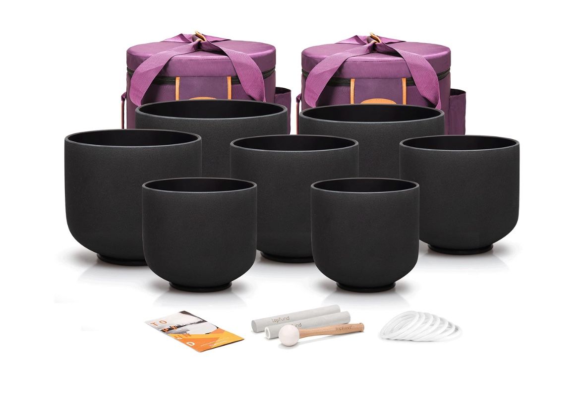 Topfund Black Singing Bowls