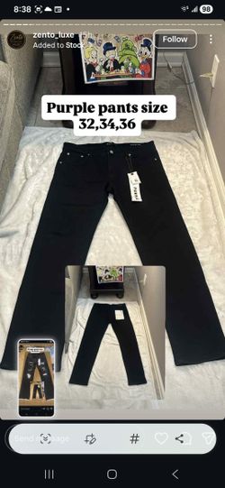 PURPLE NEW BLACK PANTS SIZE 32/34/36.