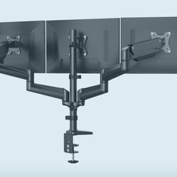 HUANUO Triple Monitor Mount for 17 to 32 inch Screens, Adjustment Triple Monitor Stand with Swivel, Tilt, Rotation, Clamp & Grommet Kit