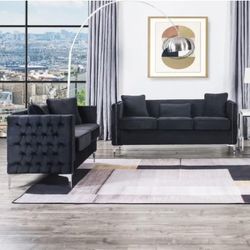 Black Couch And Love Seat Set