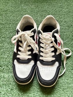 True Religión White And Black Sneakers With Red Detalla