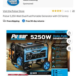 HALF PRICE!!!!Pulsar 5250 Generator. Brand New /Un Opened /Costs $600 Selling For $300 