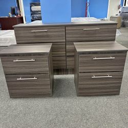 Dresser And 2 Nightstands - Cómoda Y 2 Mesitas De Noche 