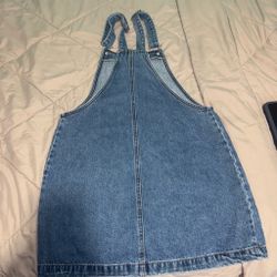 Blue denim mini overall dress SIZE XS