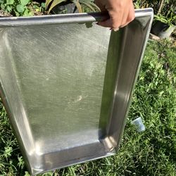 commercial grade kitchen trays stain less silver  un