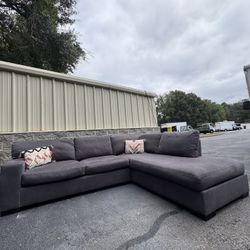 Grey Cloud L Sectional ( Delivery Available ) 