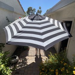 Black & White Striped Umbrella