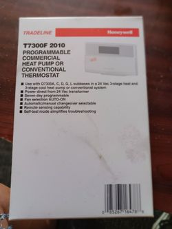 Honeywell T7300F 2010 Programmable Comemercial Heat Pump Or Conventional Thermastst Brand-new Never Used I Have 5 Thermastats The Same $30.00. Each