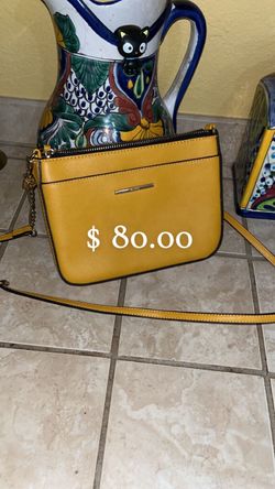 Yellow Leather Crossbody Bag