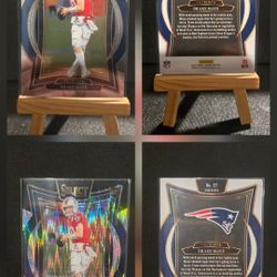 (Qty. 2) 2024 Panini Select - Concourse Drake Maye #27 Black & Red Shock Prizm (RC) + Concourse  Base Rc