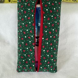 Kleenex Tissue Holder Handmade Red, Green & White w/ Hearts