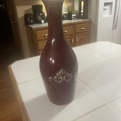 Hosley Potteries Burgundy Tall Vase