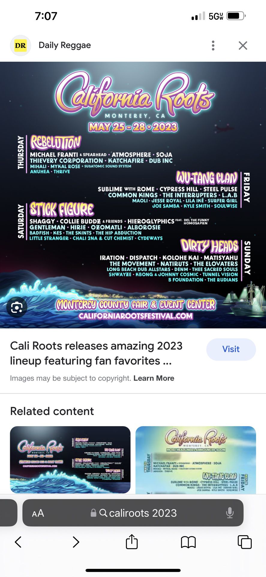 Tickets To CaliRoots 2023