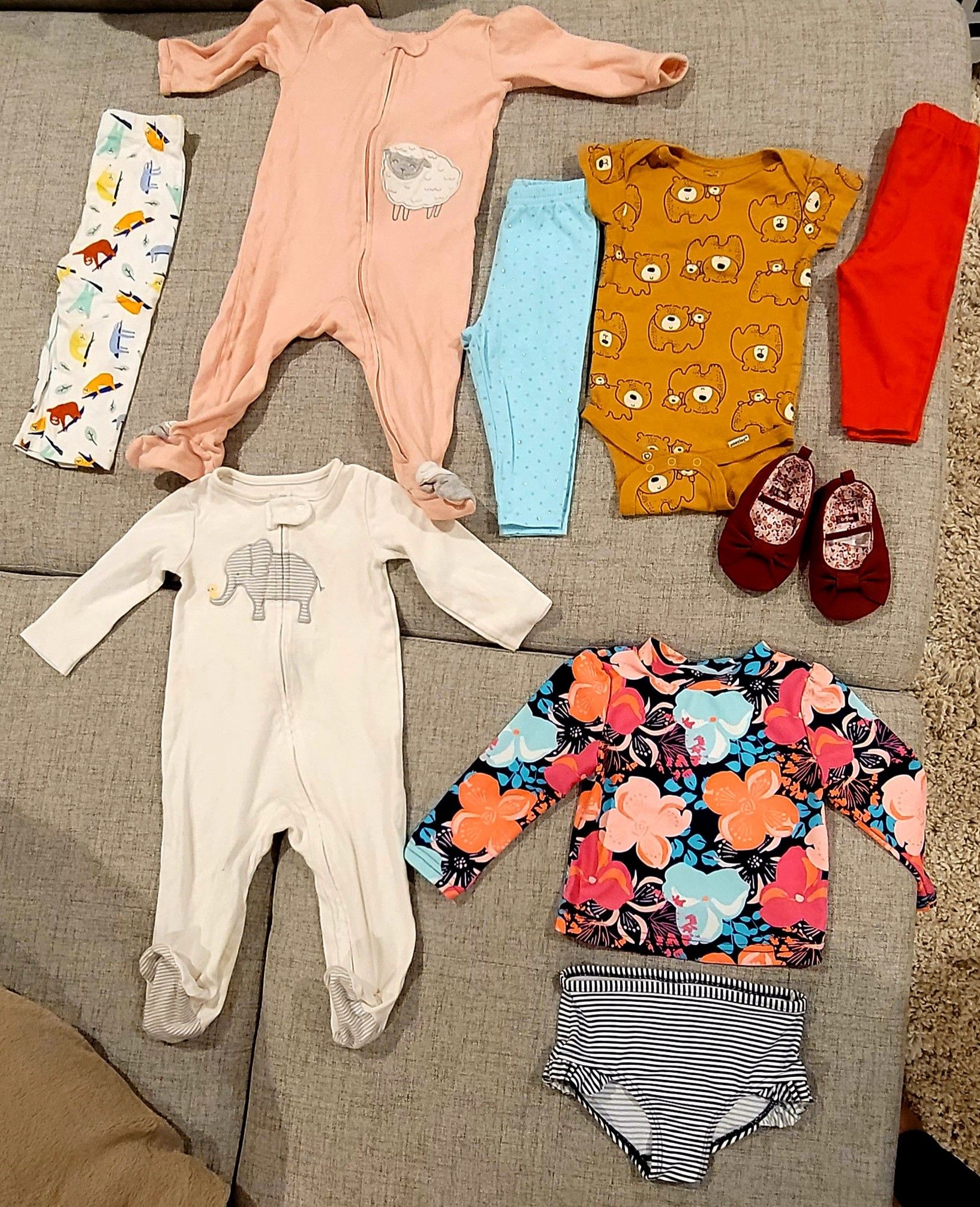 6-9mo Girl Clothes & Shoes Lot