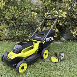 NEW IN AN OPEN BOX RYOBI 40 V HP Hi Performance Advanced Technology 20" INCH BRUSHLESS PUSH MOWER, MORE POWER THAN 150 cc GAS MOWER. VERY LIGHT AND QU
