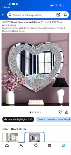 Brand new heart decorative wall mirror