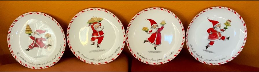 CHRISTMAS PEPPERMINT PARADE PLATES, VINTAGE (SALE)