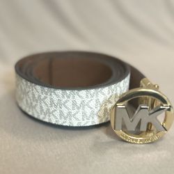 Michael Kors Cream Signature Belt