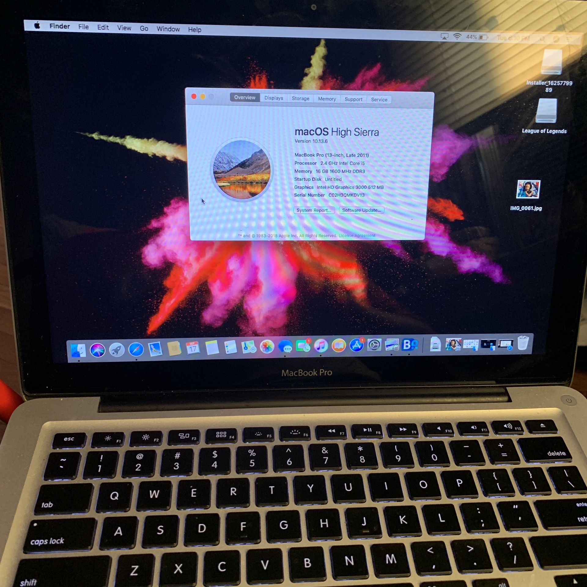 MacBook Pro 500gb 16gb ram