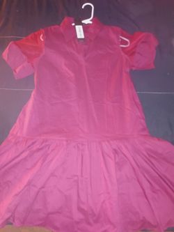 Pink Mini Dress with Puff Sleeves