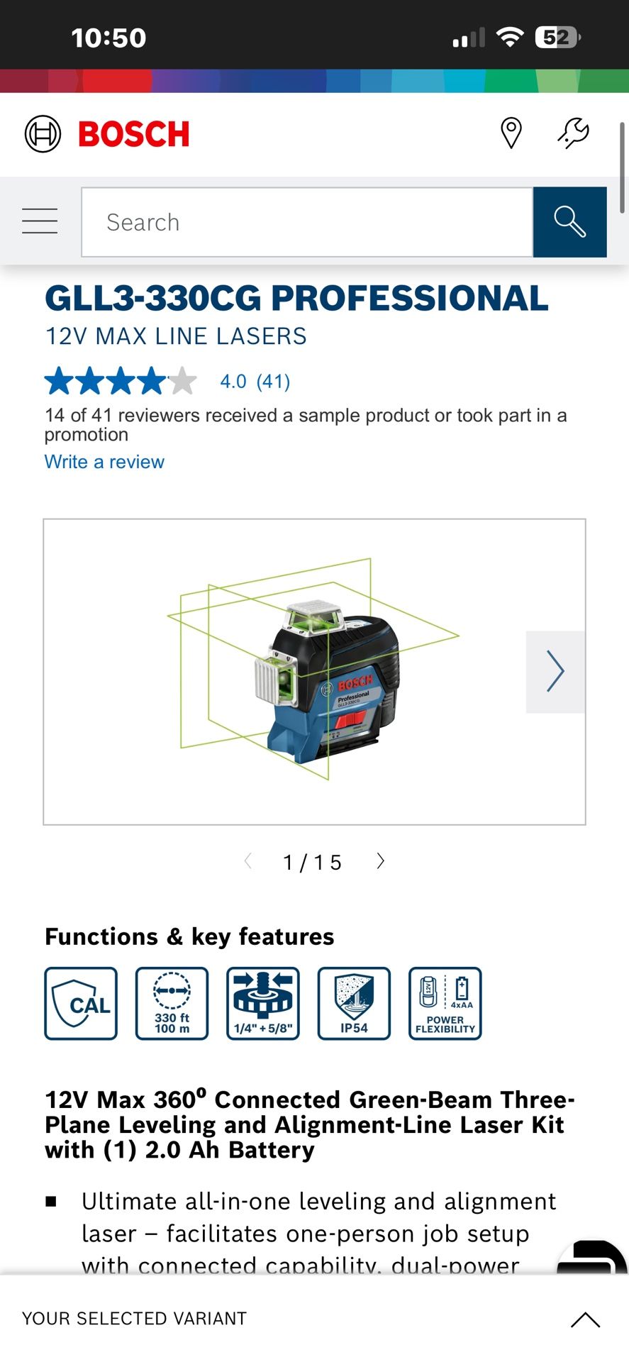 Bosch Laser GLL3-330CG