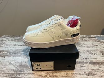 BAPE Sta Low-Top White Sneakers size 9 MF Doom Custom Air Force 1