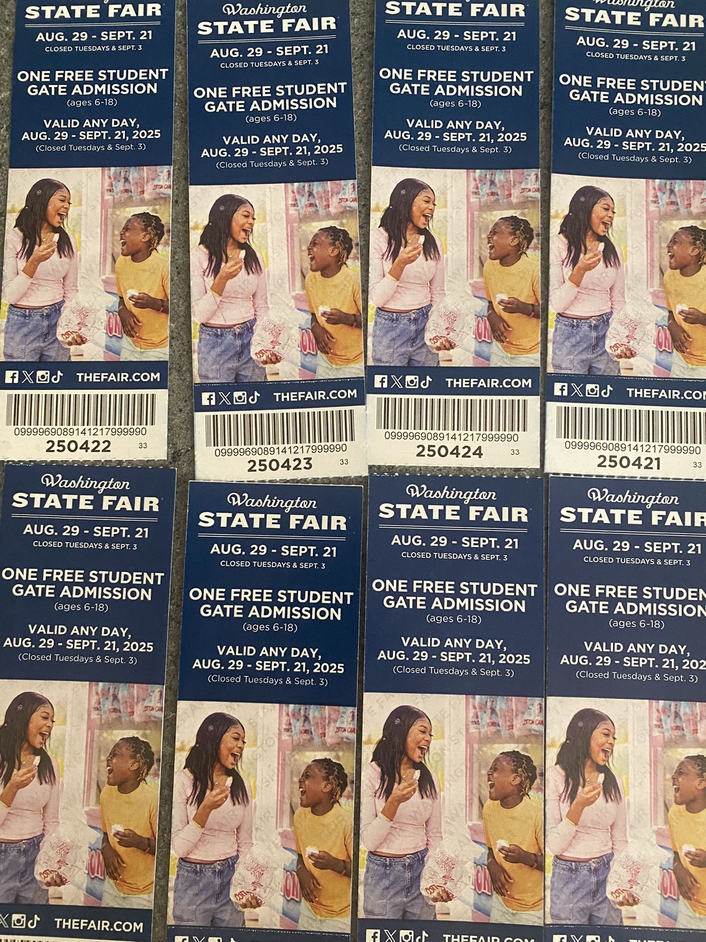8 PUYALLUP FAIR TICKETS AVAILABLE 