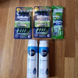 5 For $14 Gillette Razor And Shave Gel 